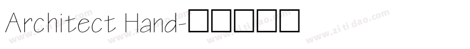Architect Hand字体转换